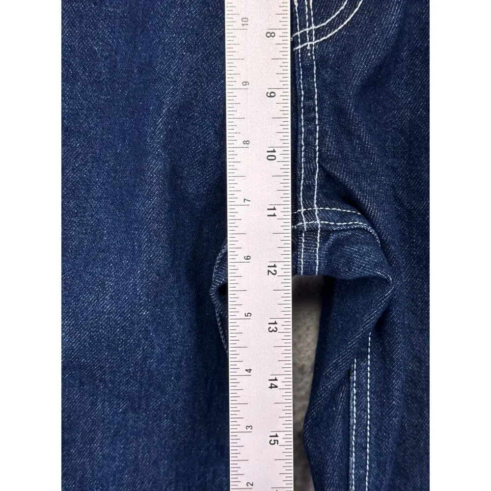 EB Denim High Rise Straight Jeans 25 Womens Midnight Dark Wash